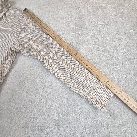 Ralph Lauren Mens Dress Shirt Tan Plaid Men's Size M Preppy Classic Pony - Picture 8 of 8